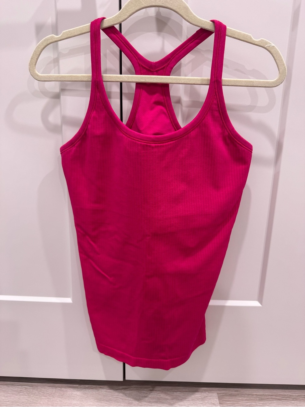 Lululemon Bright Pink Racerback Tank Top with built in bra - Women